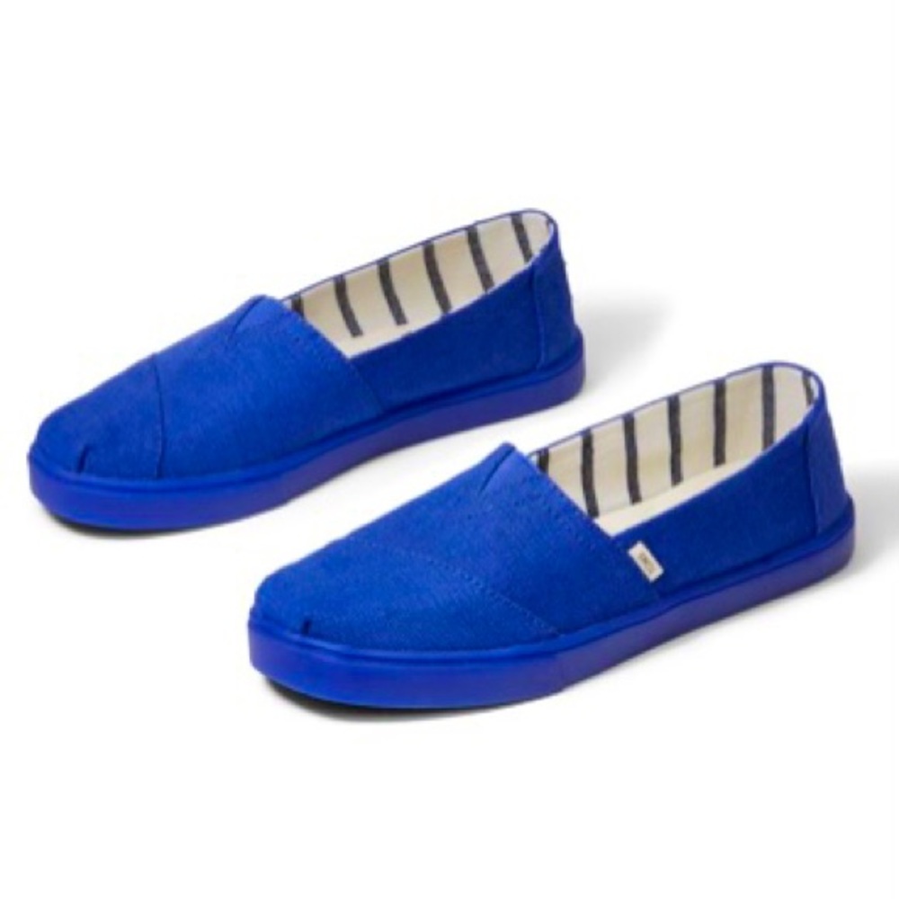 TOMS Classic Indigo Blue Heritage Canvas Shoes